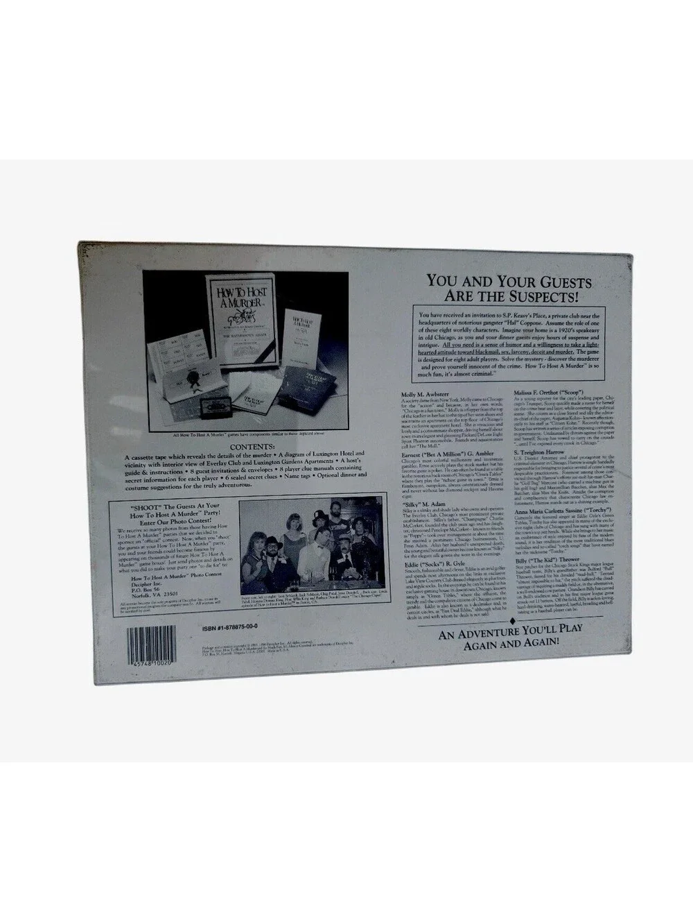 NIB Vtg 1986 How to Host a Murder: The Chicago Caper Murder Mystery Party Game R